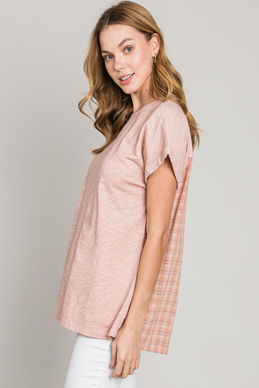 Plaid Short Sleeve T-Shirt