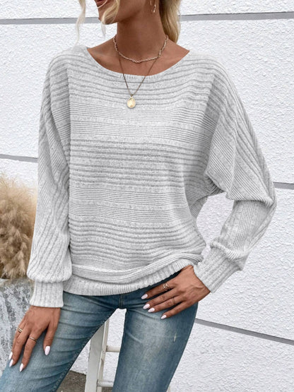 Round Neck Long Sleeve Top