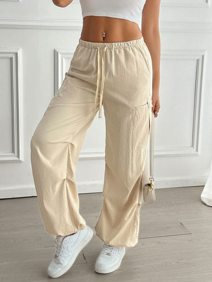 Drawstring Joggers with Pockets