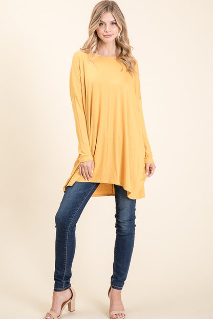 Round Neck Long Sleeve Oversized Top