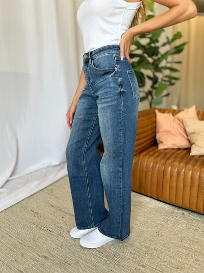 RFM High Rise Tummy Control Wide Leg Jeans