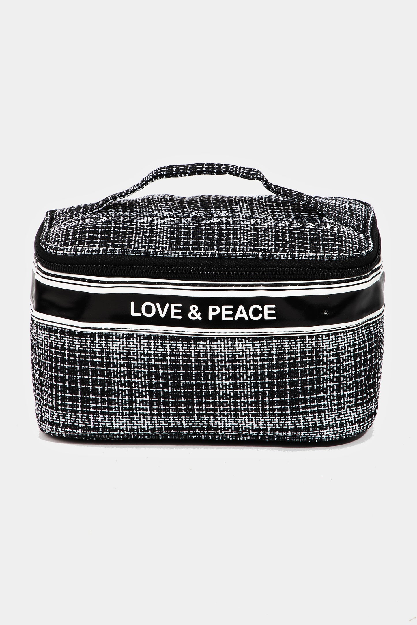 Love & Peace Striped Handle Bag