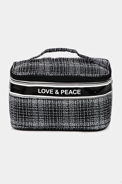 Love & Peace Striped Handle Bag