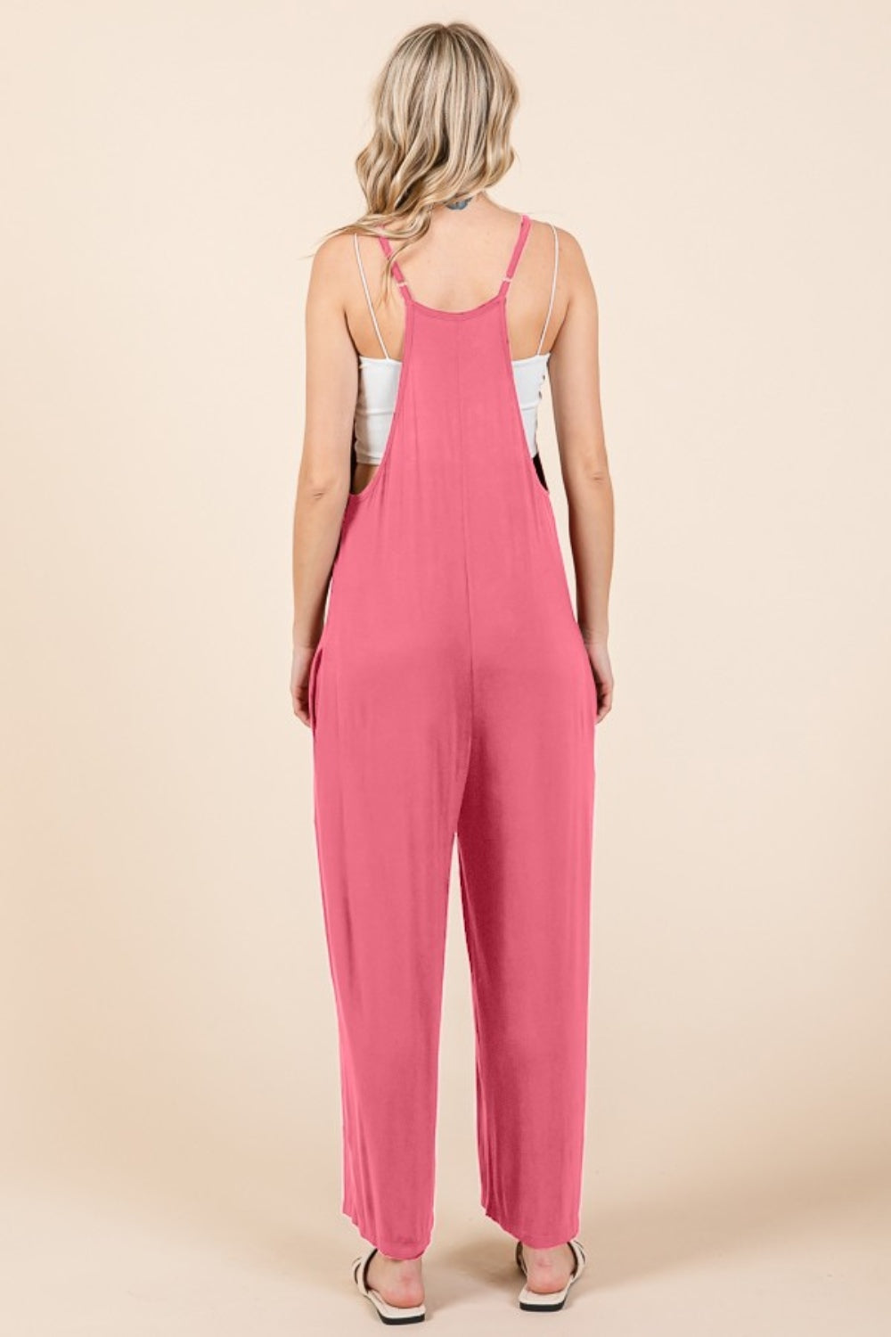 Sleeveless Wide Leg Jumpsuit with Pockets