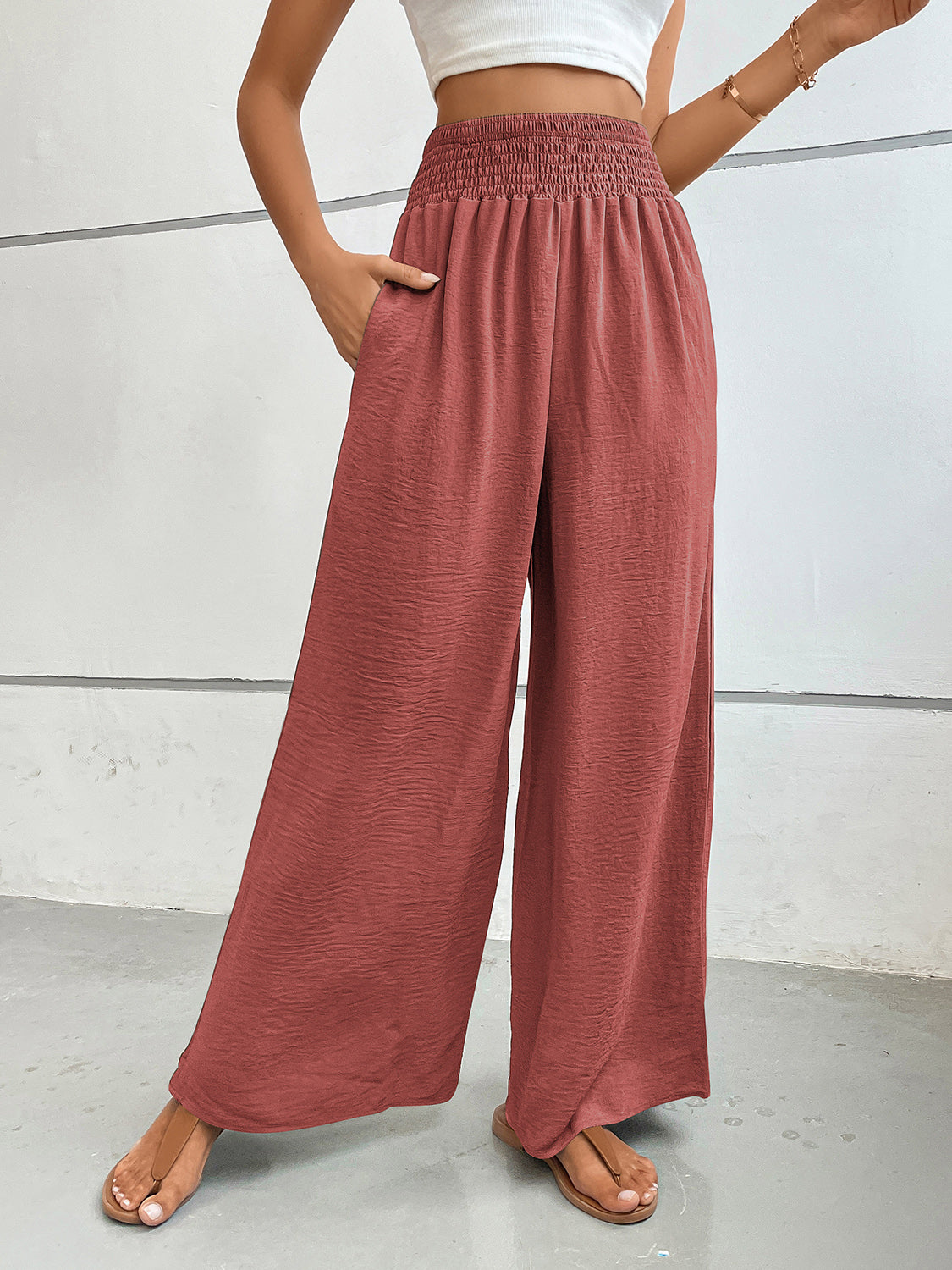 Wide Leg Pants with Pockets