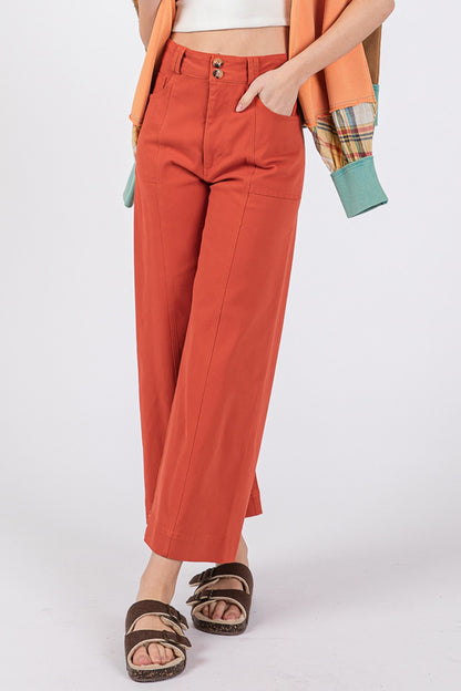 Wide Leg Cropped Pants