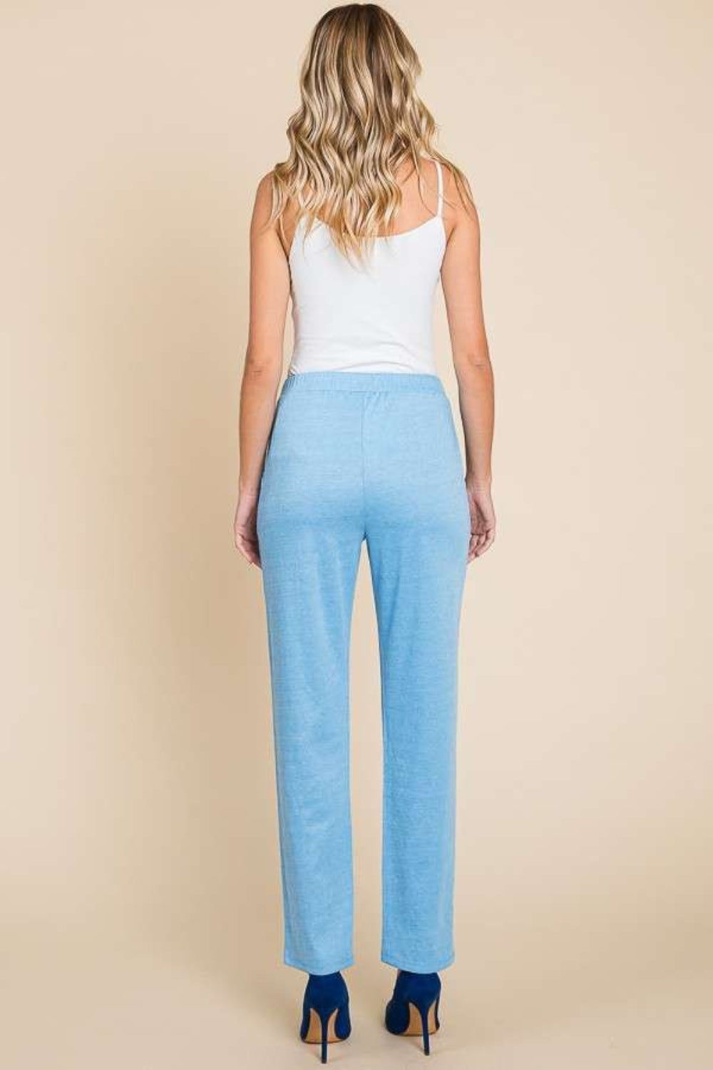 Pin Tuck Detail Slim Pants