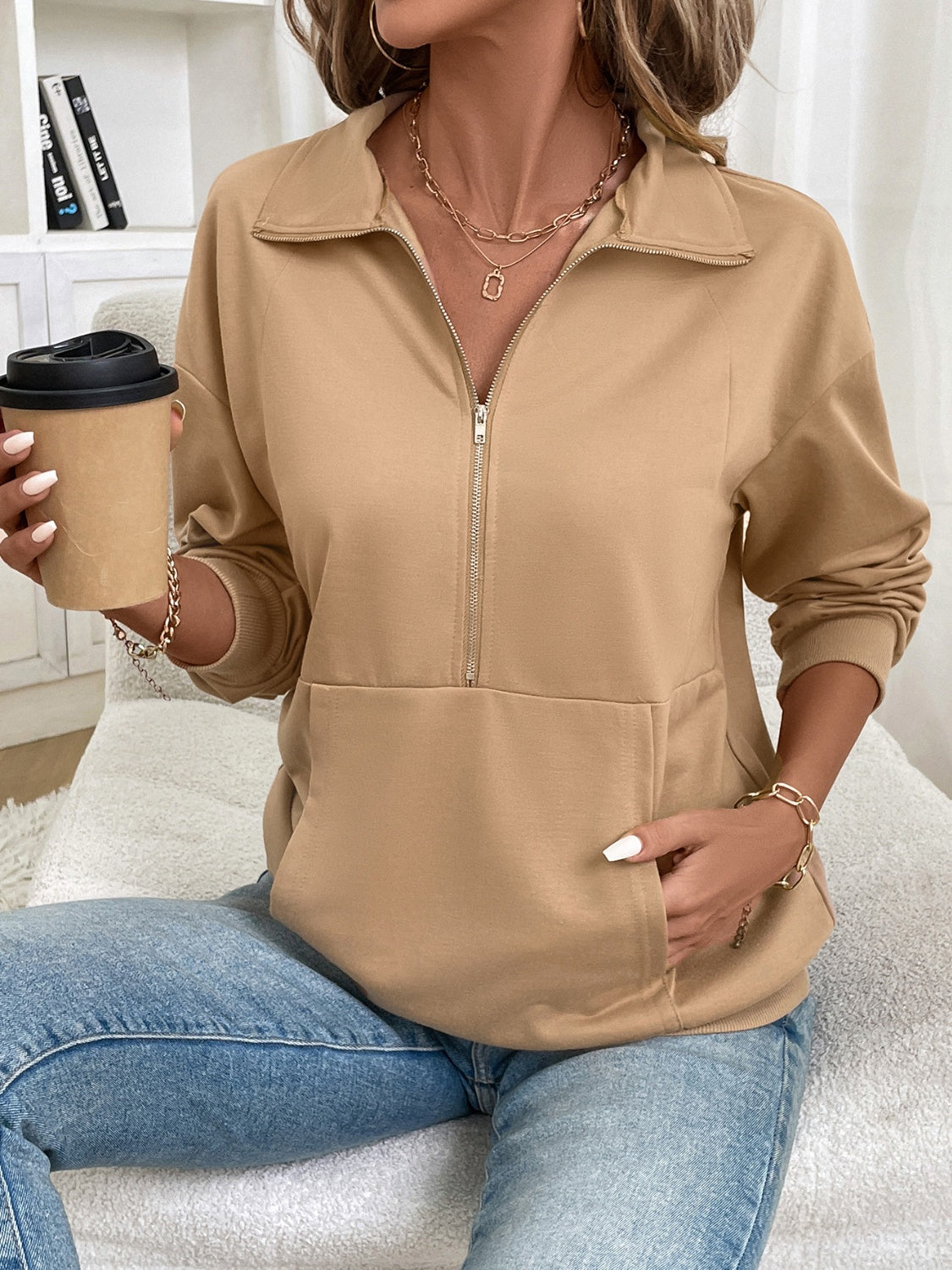 Kangaroo Pocket Long Sleeve Sweatshirt