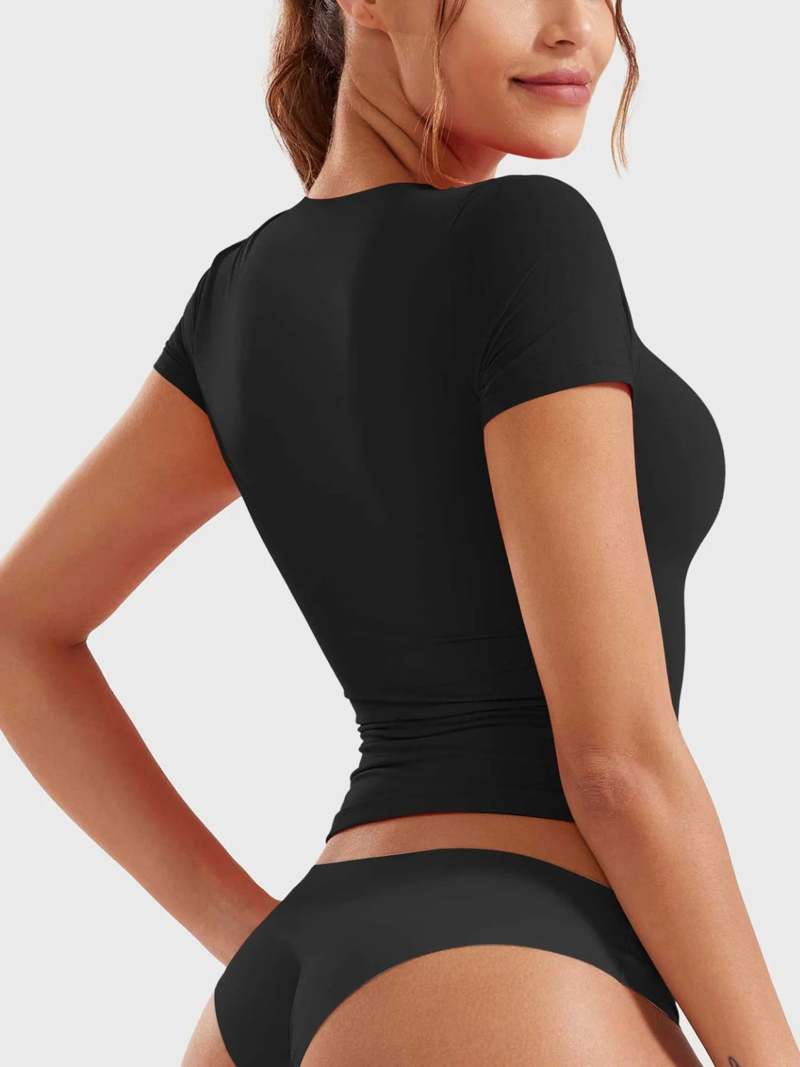 Half Zip Short Sleeve T-Shirt