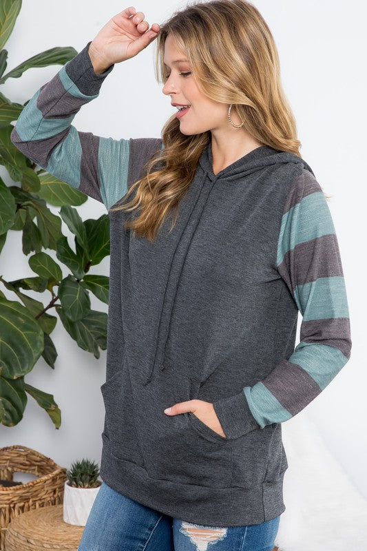 MIXED STRIPE SWEATSHIRT