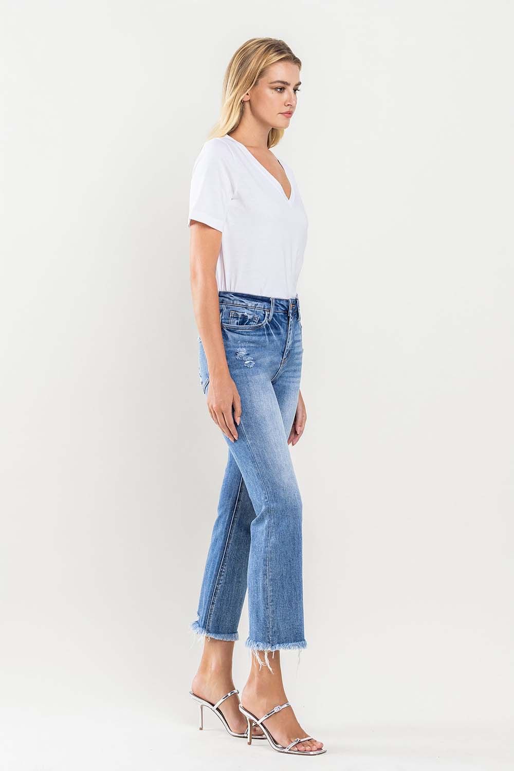 Vervet by Flying Monkey High Rise Cropped Flare Jeans