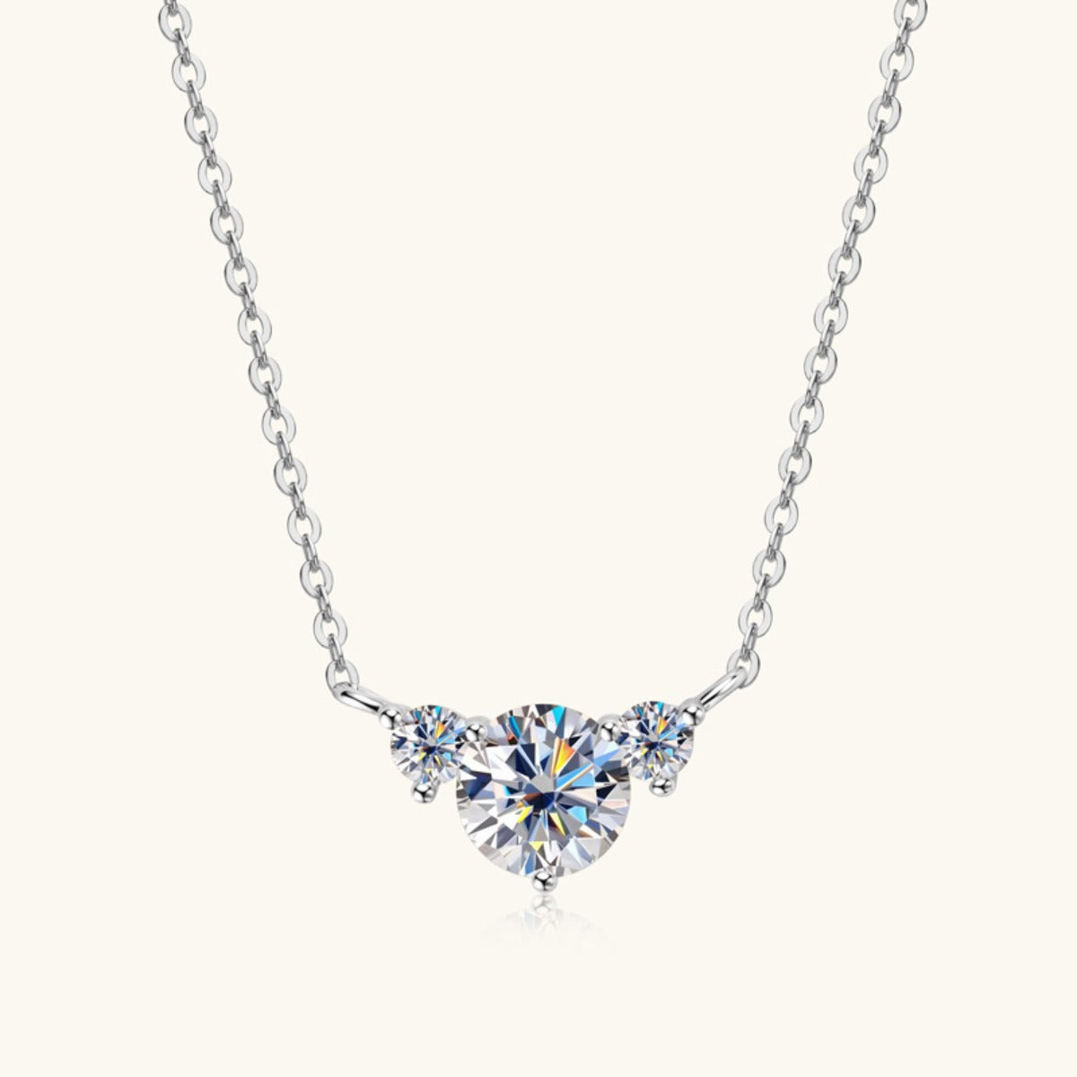 1.2 Carat Moissanite 925 Sterling Silver Necklace