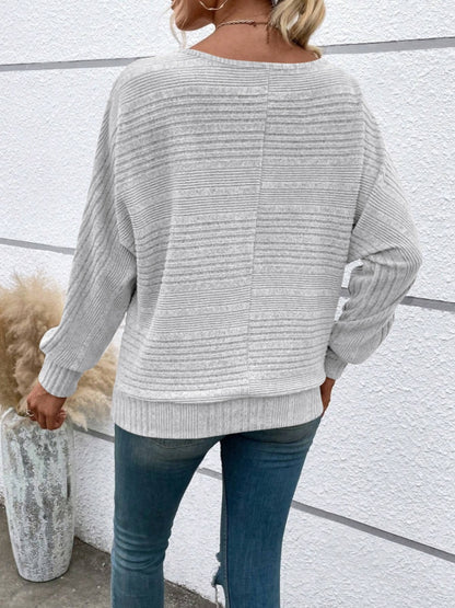 Round Neck Long Sleeve Top