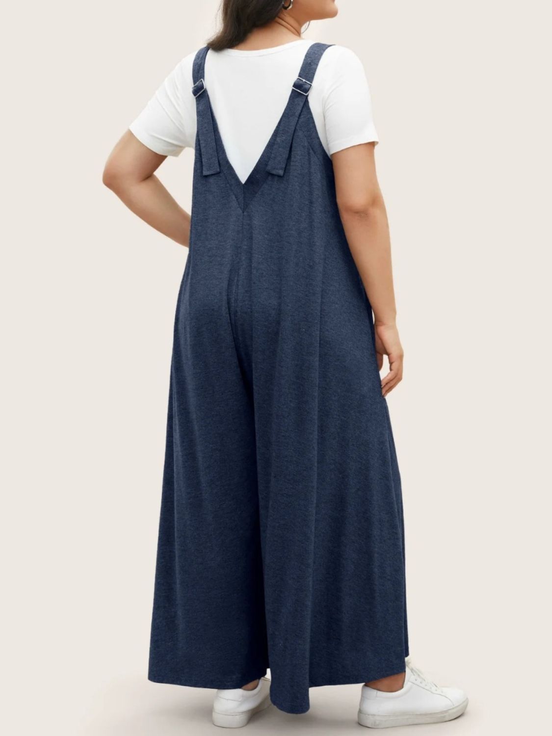 Pocketed Wide Leg Overalls