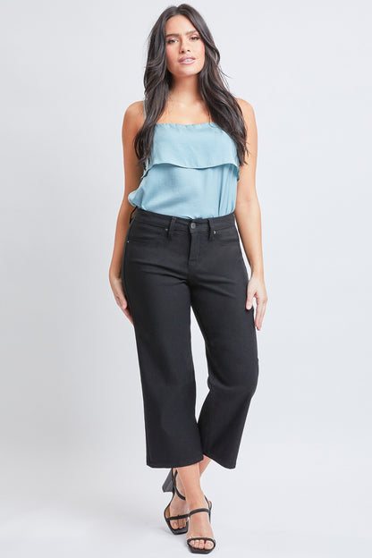 Mid-Rise Hyperstretch Cropped Straight Jeans