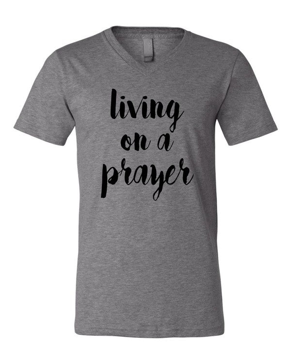 Living on a Prayer V Neck Tee