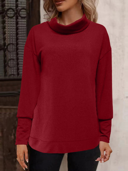 Mock Neck Long Sleeve T-Shirt