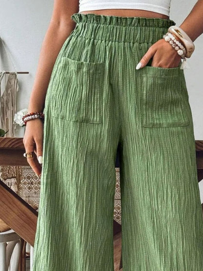 Frill Wide Leg Pants