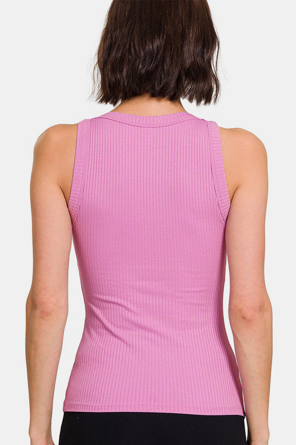 Ribbed Crew Neck Tank