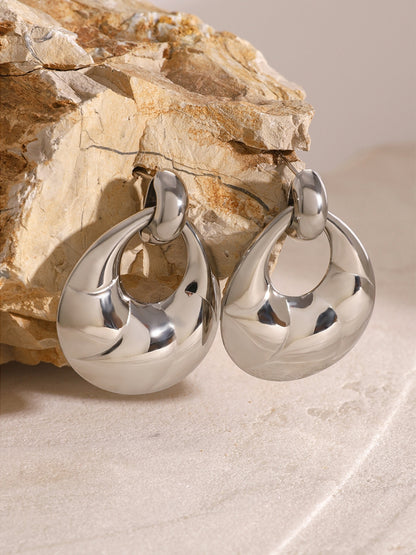 Stainless Steel Teardrop Shape Earrings