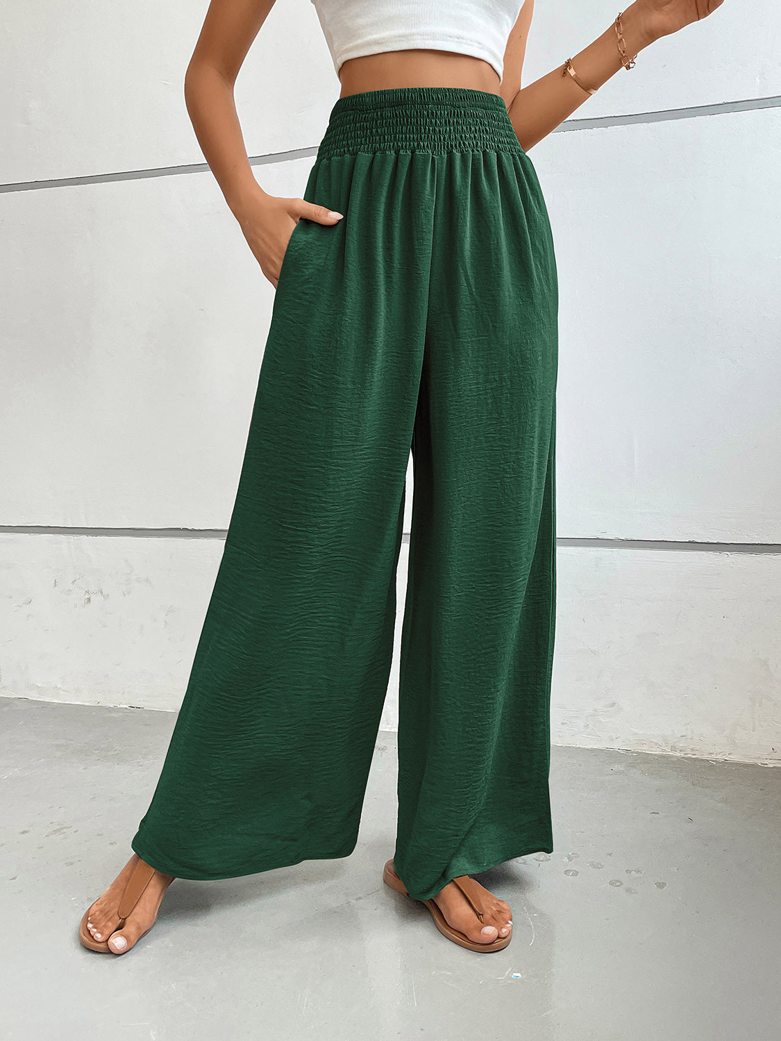 Wide Leg Pants with Pockets