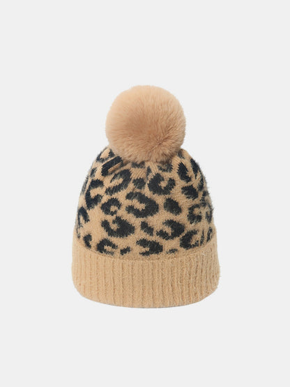 Leopard Hat with Pompom