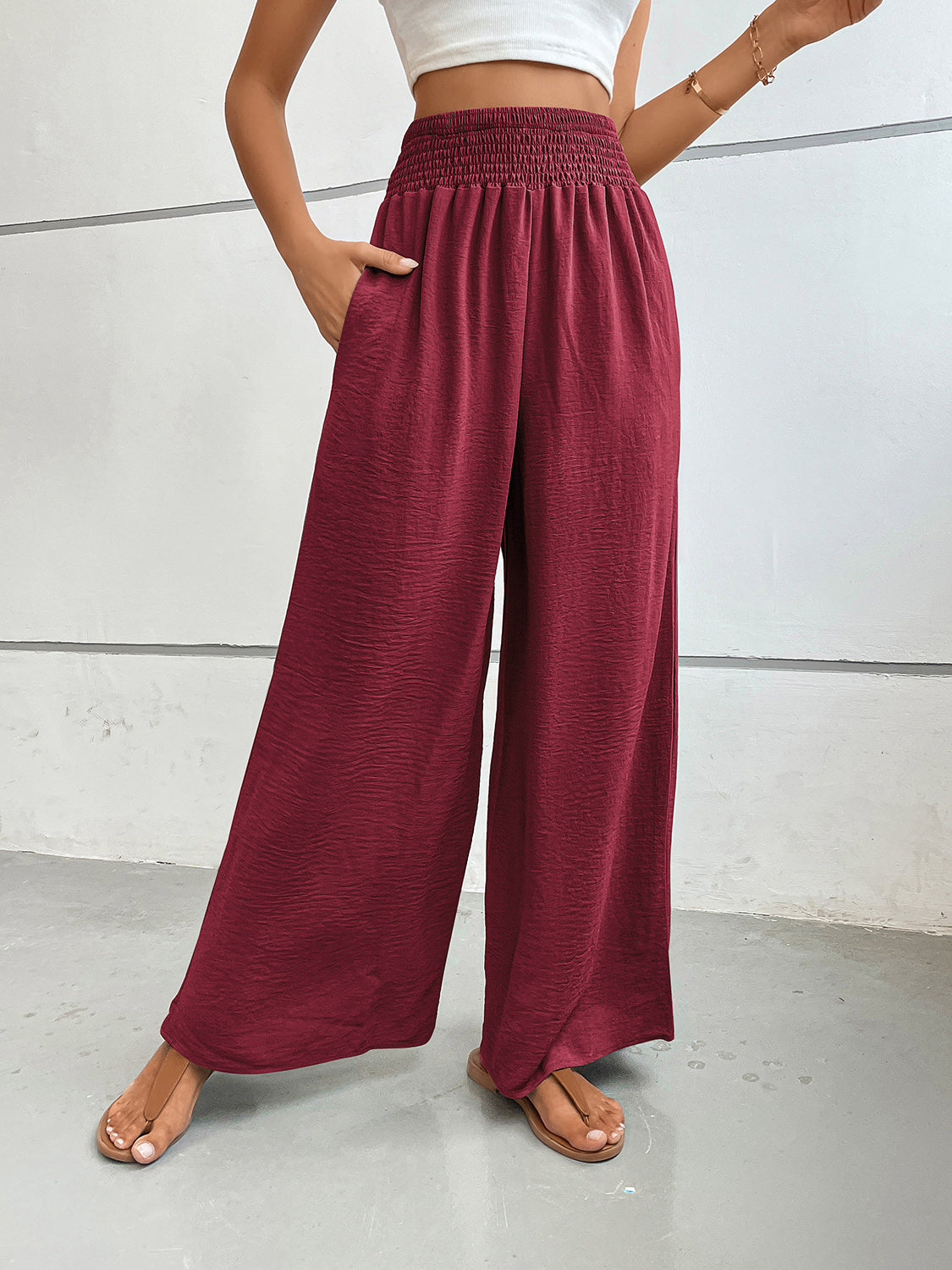 Wide Leg Pants with Pockets