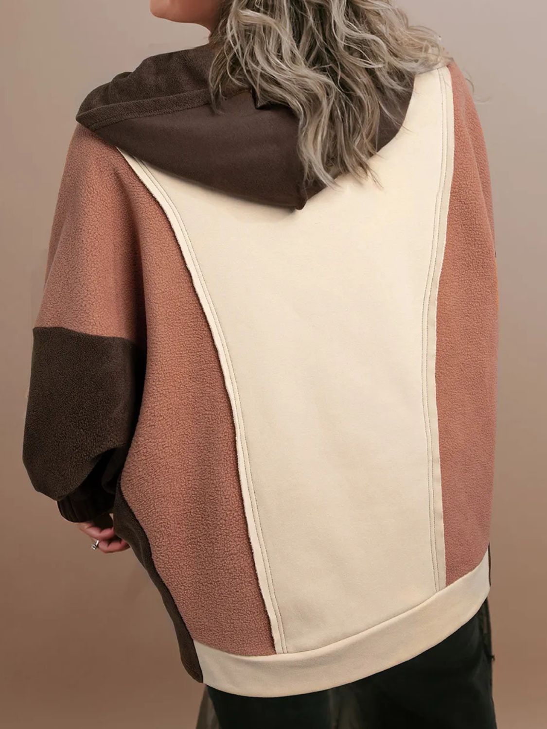 Color Block Long Sleeve Hoodie