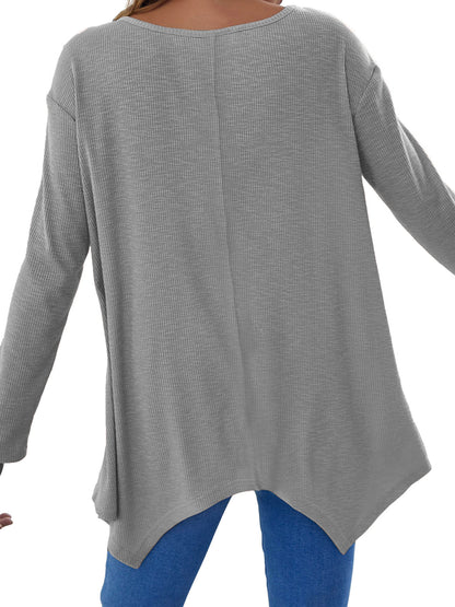 V-Neck Long Sleeve T-Shirt