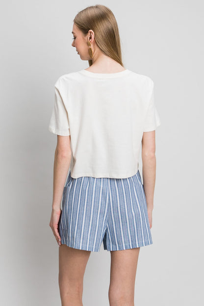 Yarn Dye Striped Shorts