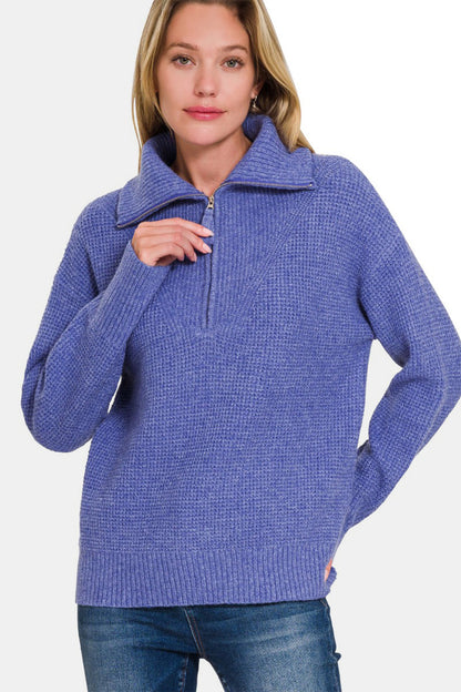 Half Zip Long Sleeve Sweater