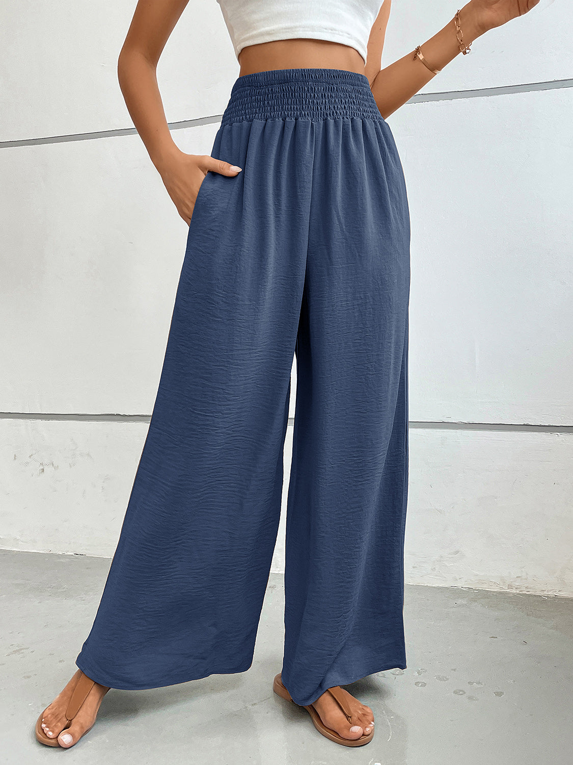 Wide Leg Pants with Pockets