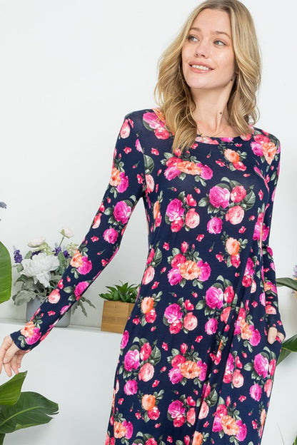 ALLOVER FLORAL MAXI DRESS