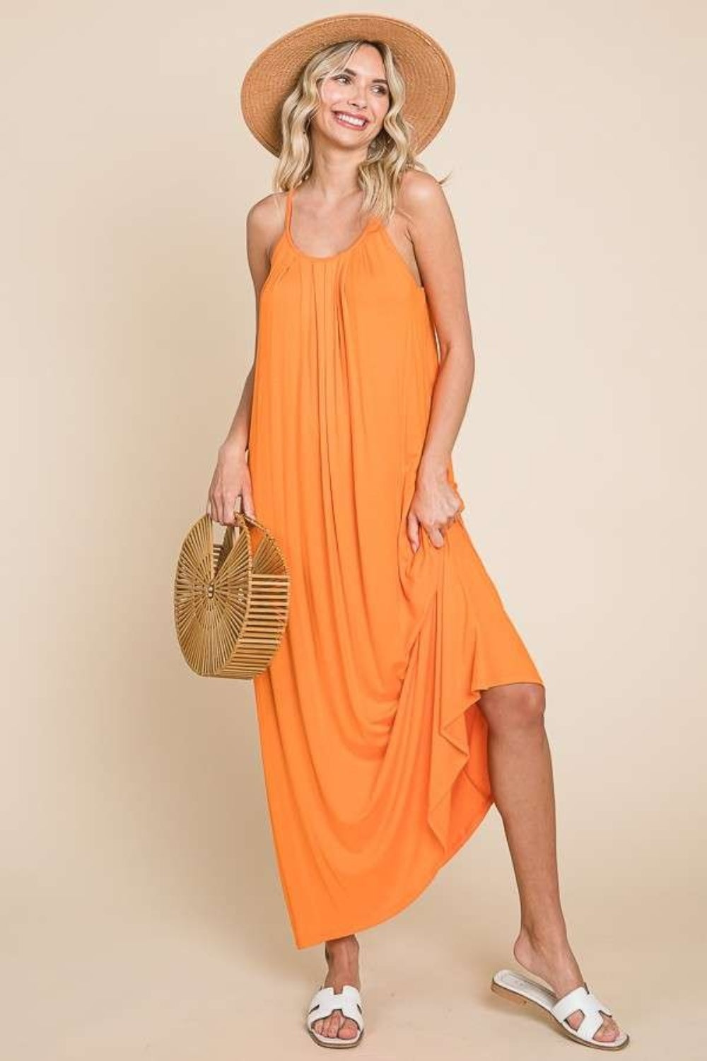 Tie Back Maxi Cami Dress