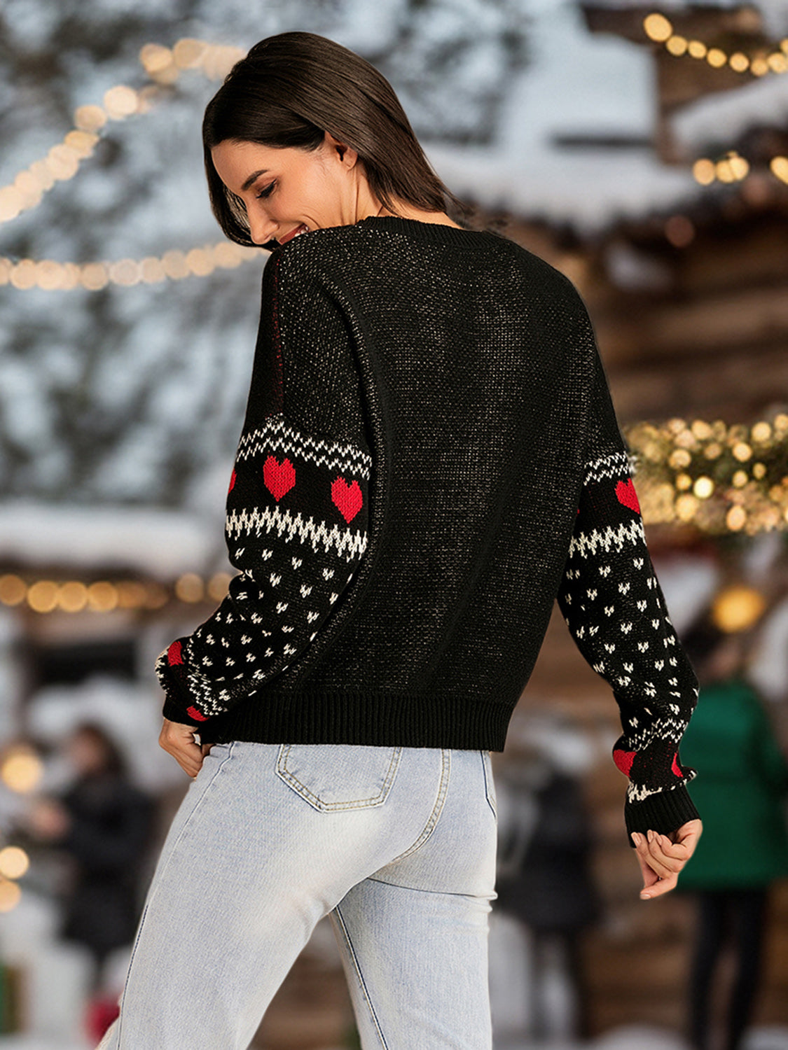 Christmas Element Round Neck Sweater