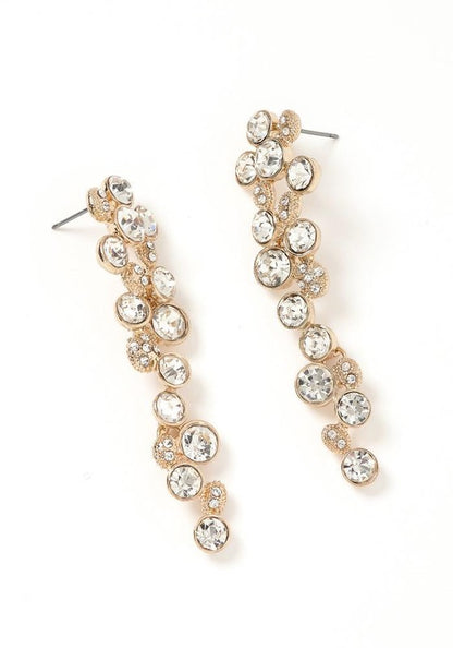 DIAMOND RHINESTONE DROP EARRINGS