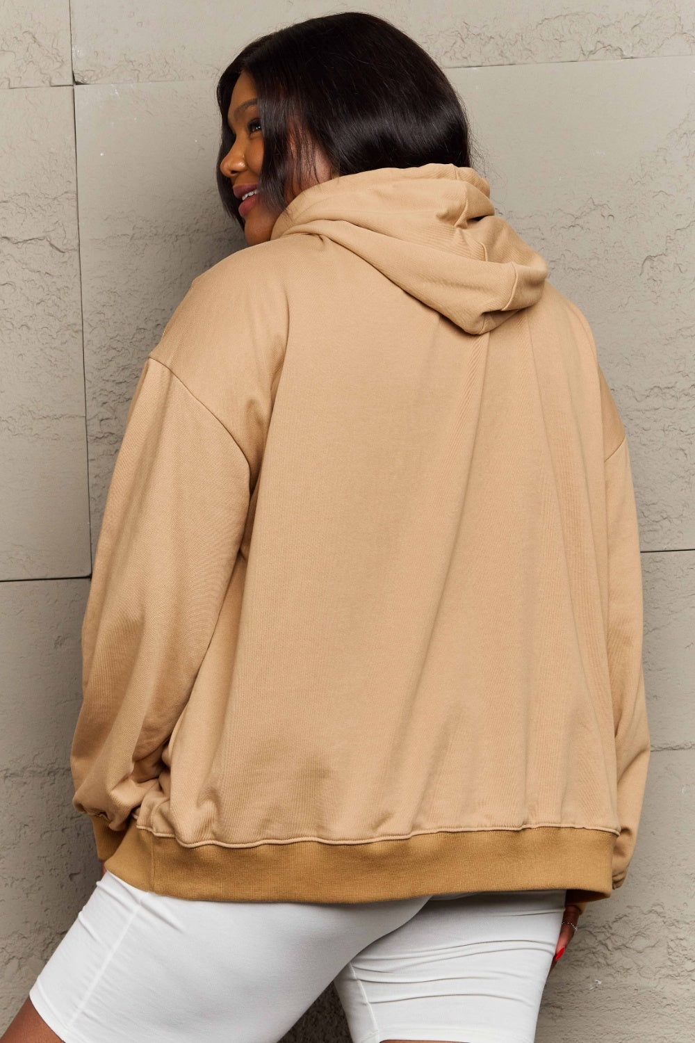 Long Sleeve Dropped Shoulder Hoodie