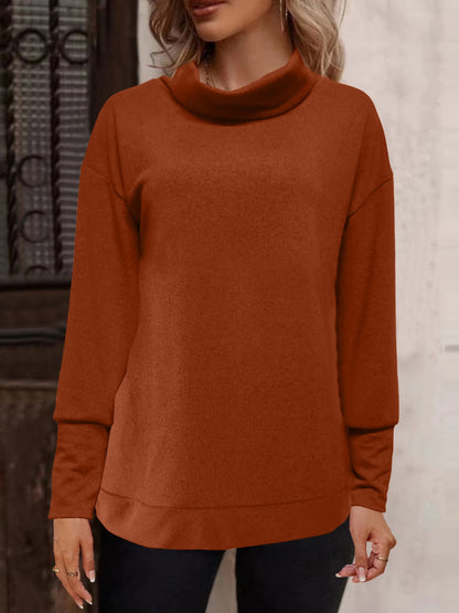 Mock Neck Long Sleeve T-Shirt