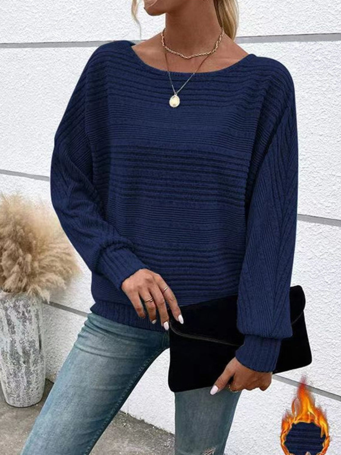 Round Neck Long Sleeve Top