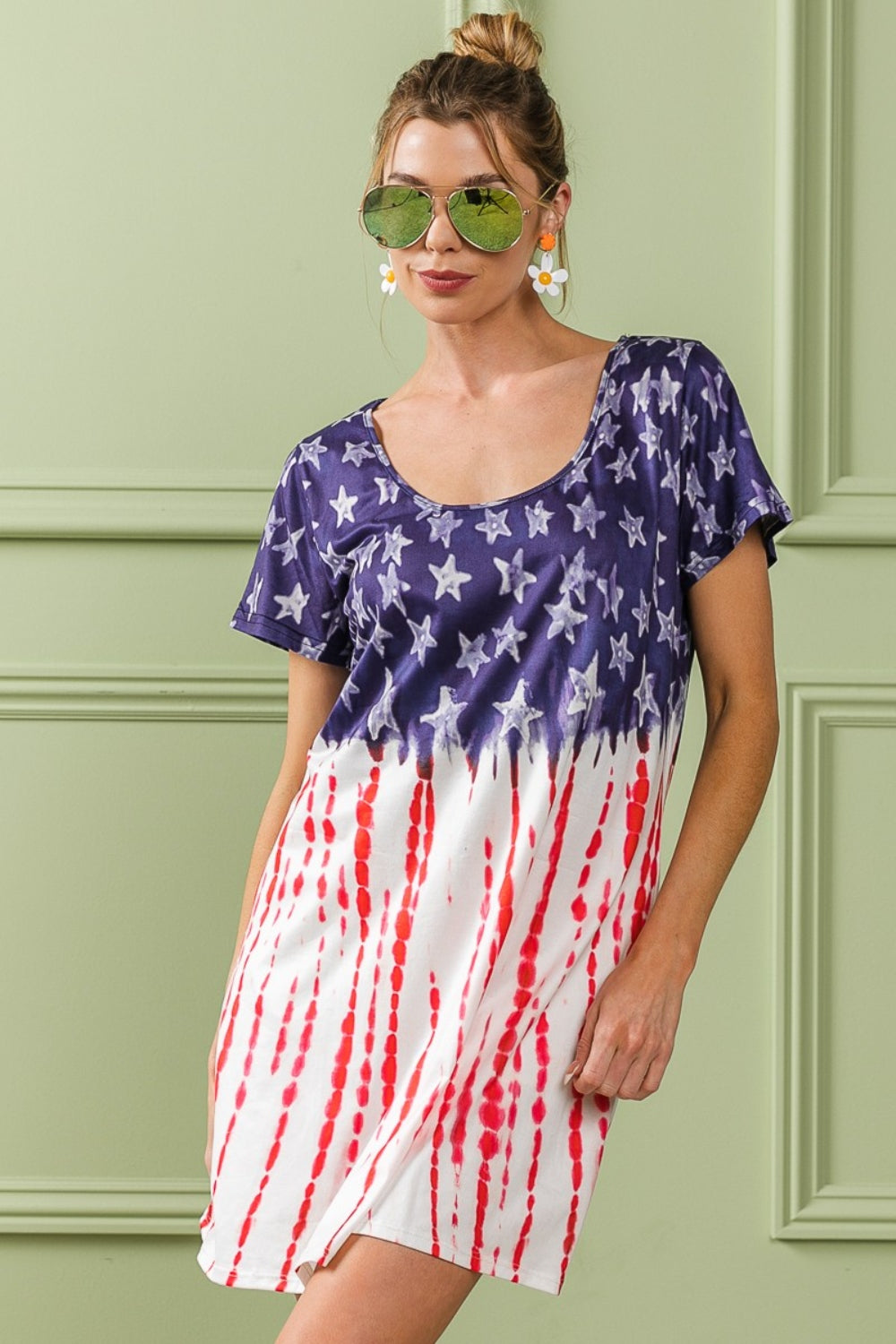 American Flag Theme Tee Dress