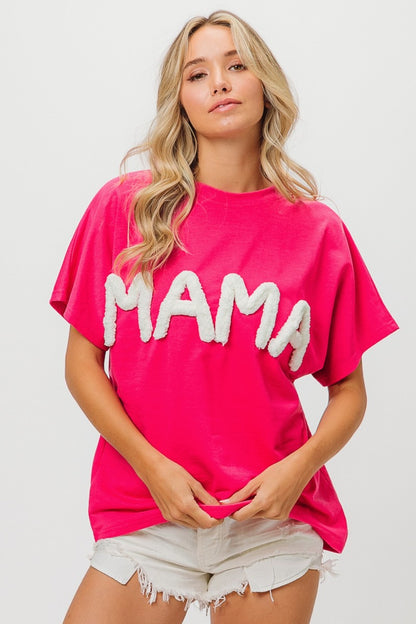 Round Neck Short Sleeve  Mama T-Shirt