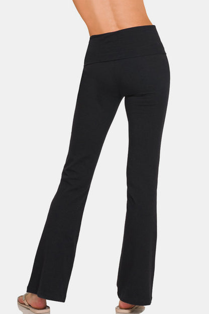 High Waist Wide Waistband Bootcut Active Pants