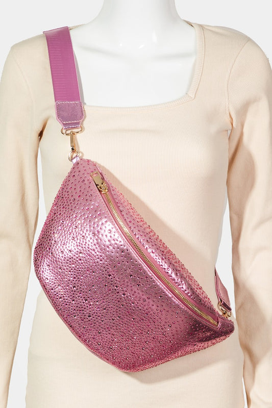 Rhinestone Studded Crossbody Bag