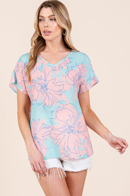 Floral Short Sleeve T-Shirt