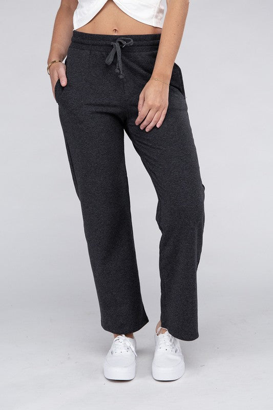 Lounge Wide Pants with Drawstrings