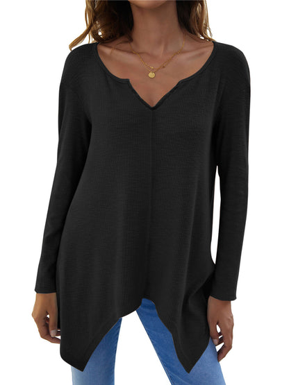 V-Neck Long Sleeve T-Shirt