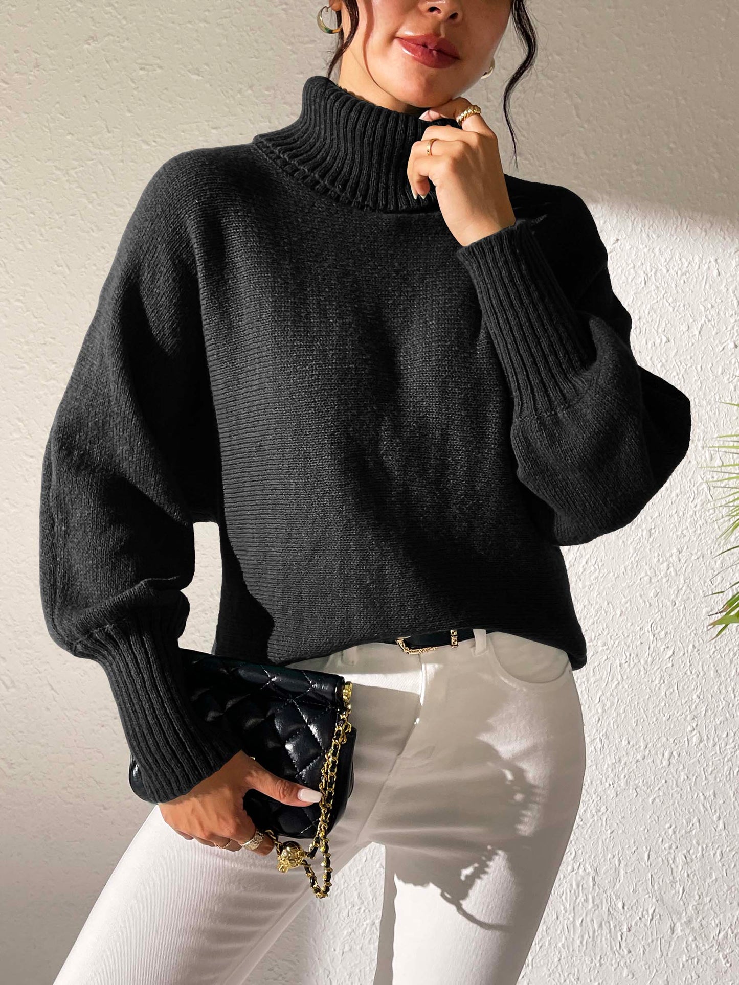 Turtleneck Long Sleeve Sweater