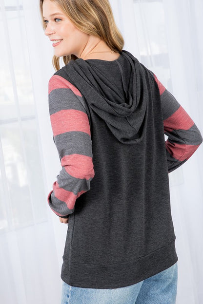 MIXED STRIPE SWEATSHIRT