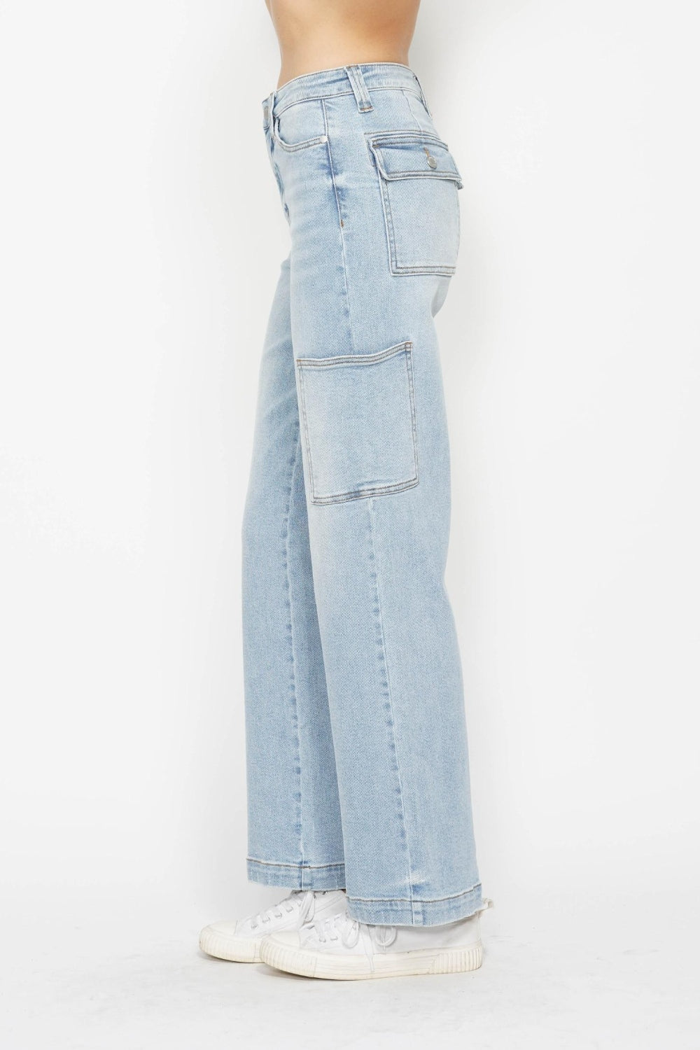 Judy Blue High Waist Straight Cargo Jeans