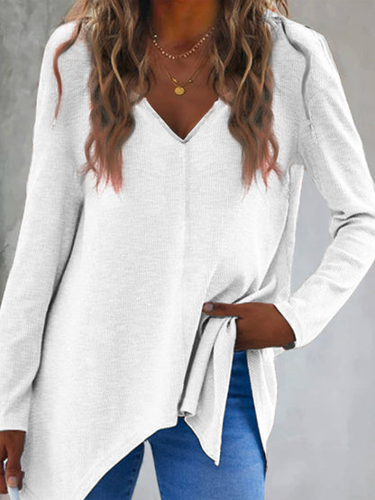 V-Neck Long Sleeve T-Shirt